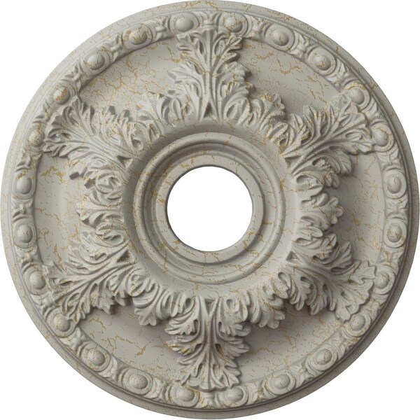 Ekena Millwork Granada Ceiling Medallion (Canopies up to 6 5/8"), 18"OD x 3 1/2"ID x 2 1/2"P, Pot of Cream Crackle CM18GAPCC - main